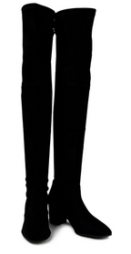 Black Suede OTK Boots