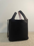 Hermes Limited Edition Picotin 18 in Caban and Mauve Sylvester Clemence Leather with Palladium Hardware