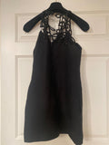 Valentino Black Crystal Embellished Bow Mini Dress