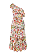 Borgo De Nor Petra Floral One Shoulder Dress