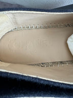 Chanel Navy and Grey Wool Espadrilles