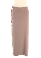 Magda Butrym Beige Ribbed Midi Wrap Skirt