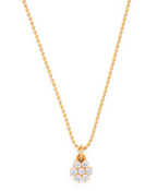 Hatton Labs Sterling Silver And Cubic Zirconia Daisy Necklace