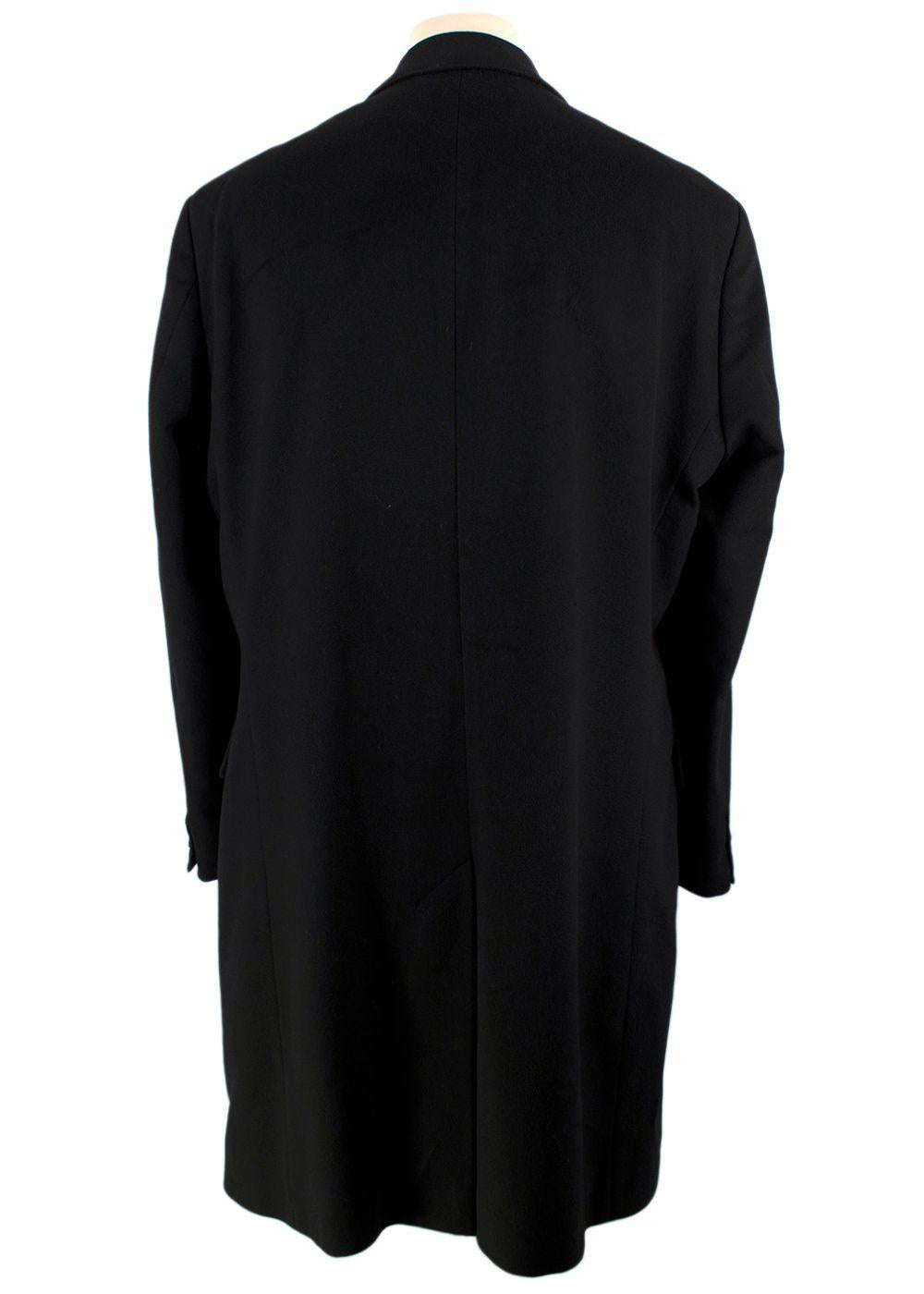 Torrente Black Wool Longline Coat