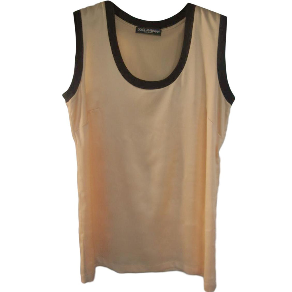 Dolce & Gabbana pale orange silk vest top