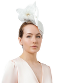 Maggie Mowbray White Floral Fascinator