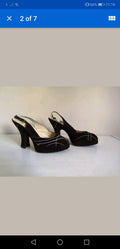 Prada Suede Peep Toe Sandals
