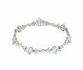18ct white gold & white diamond bracelet 6.77TDW