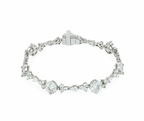 18ct white gold & white diamond bracelet 6.77TDW