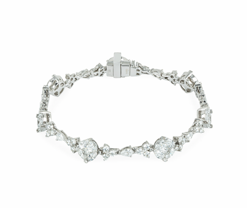 18ct white gold & white diamond bracelet 6.77TDW