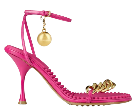 Bottega Veneta Pink Dot Heeled Sandals