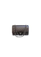 Black Lambskin Maxi Double Flap