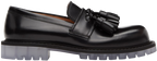 Bottega Veneta Black Tassel Loafers with Clear Sole Detail