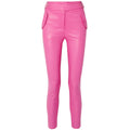 Pink Jania High-rise Leather Ankle Pants