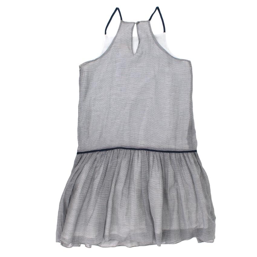 Jacadi blue and white striped girl's summer dress