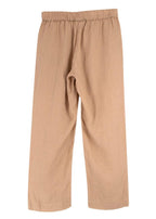 Momoni Beige Linen Wide Leg Trousers