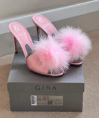 Gina Pink Satin Malibu Mules