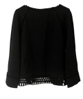 Chloe Navy 3/4 Sleeve Wool Top