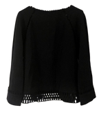 Chloe Navy 3/4 Sleeve Wool Top