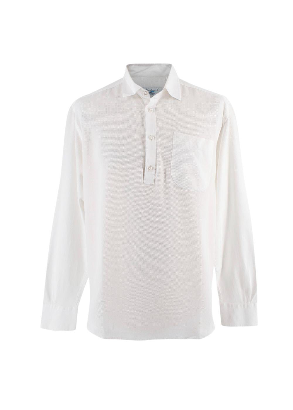 Tailormade White Cotton Polo Shirt