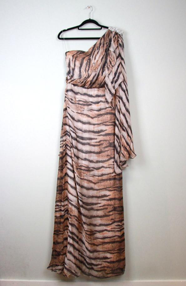 Malak ElEzzawy Couture Silk Tiger Dress