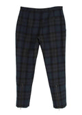 Chloe Dark Green Wool Check Trousers