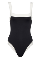 Marysia Black and White Bianco Maillot Swimsuit