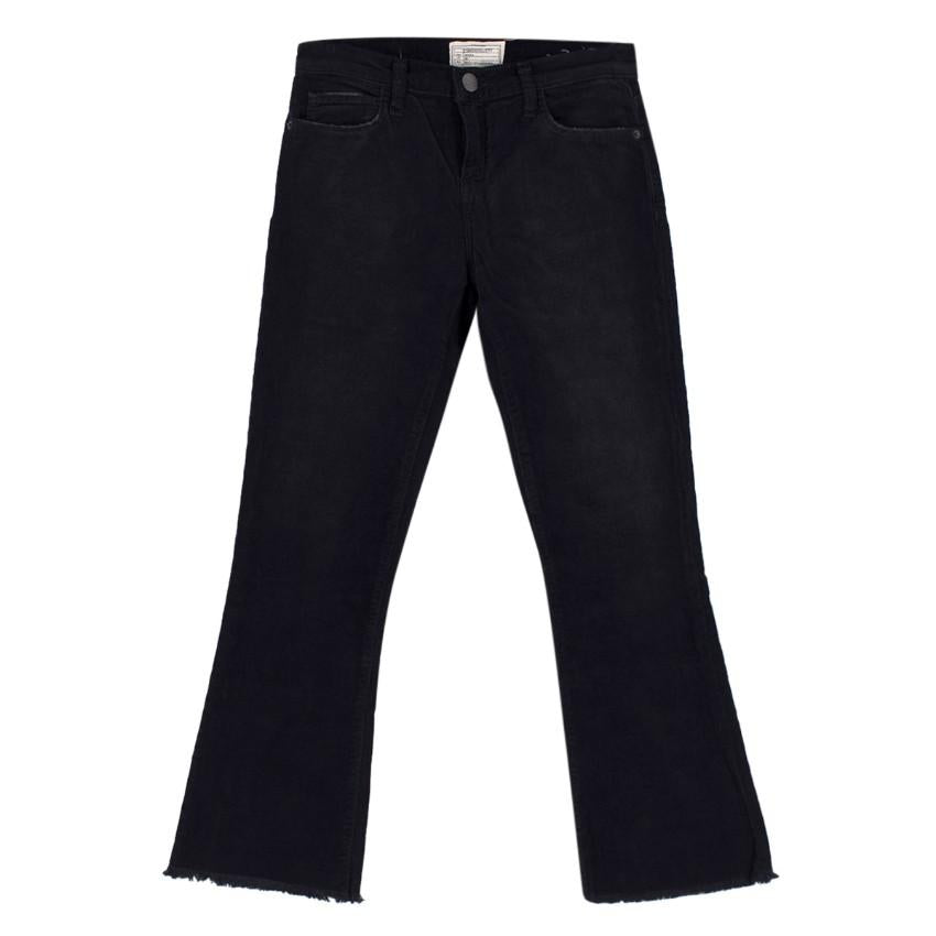 Current/Elliott 'The Kick Jean' Black Corduroy Trousers