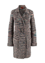Missoni Multicoloured  Longline Belted Wool Cardigan