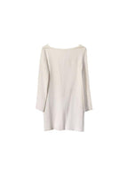 Cream crepe shift dress