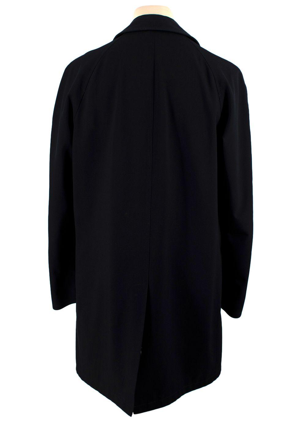 Ermenegildo Zegna Navy Longline Wool Coat
