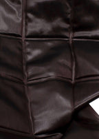 Bottega Veneta Chain Link Chocolate Brown Padded Two Piece Skirt