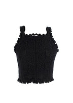 Saint Laurent Black Crochet Crop Top