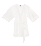 Carine Gilson Lace-Appliqué Sheer Kimono