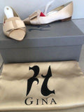Gina Champagne Gold Satin Mules