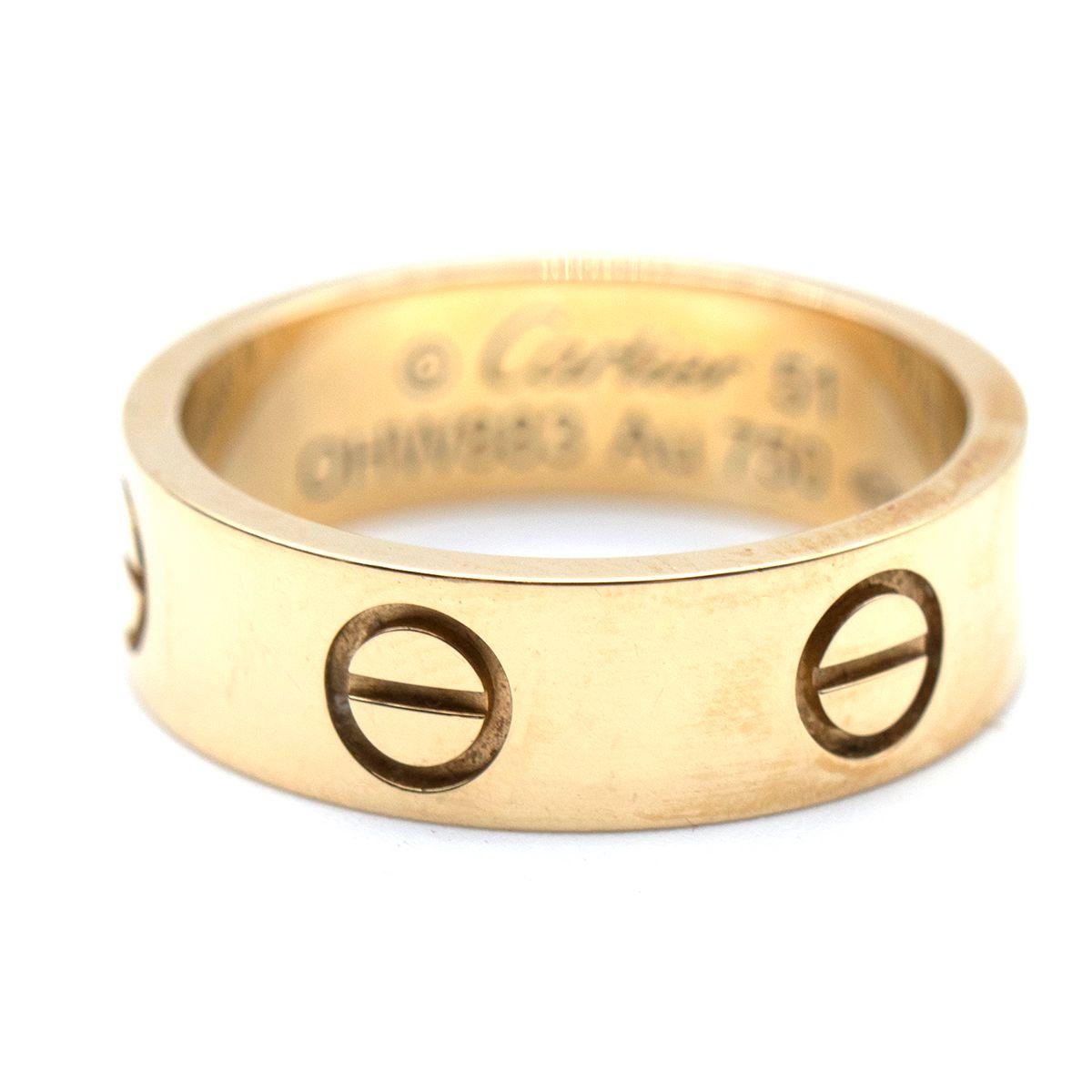 Cartier Yellow Gold LOVE Ring 51 With Box