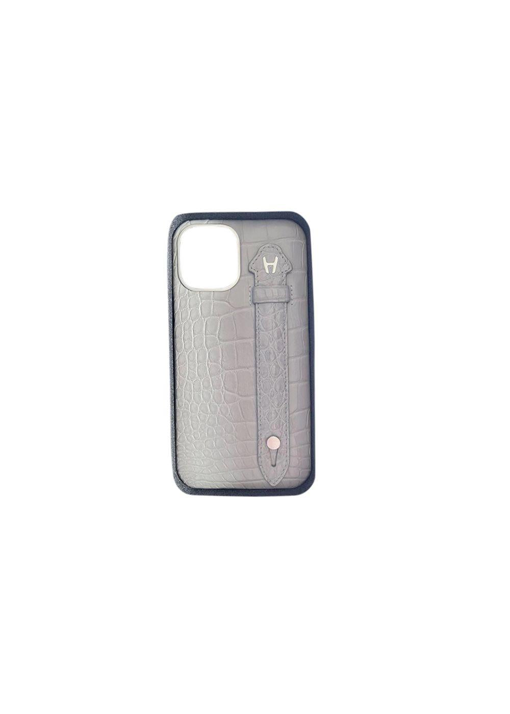 Grey alligator Side Finger iPhone 13 Pro Max