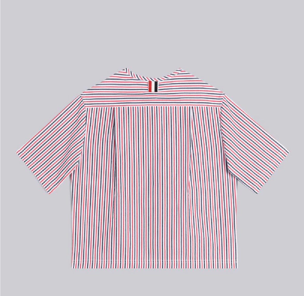 Thom Browne Short Sleeve Boxy Patch Pocket Shirt