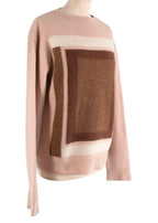 Dior Light pink square intarsia knit cashmere jumper