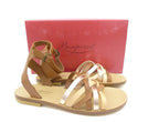 Bonpoint brown leather strappy sandals