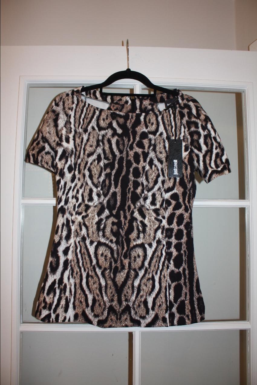 Just Cavalli leopard-print stretch top