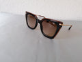Dark Havana & Glitter Square Frame Sunglasses