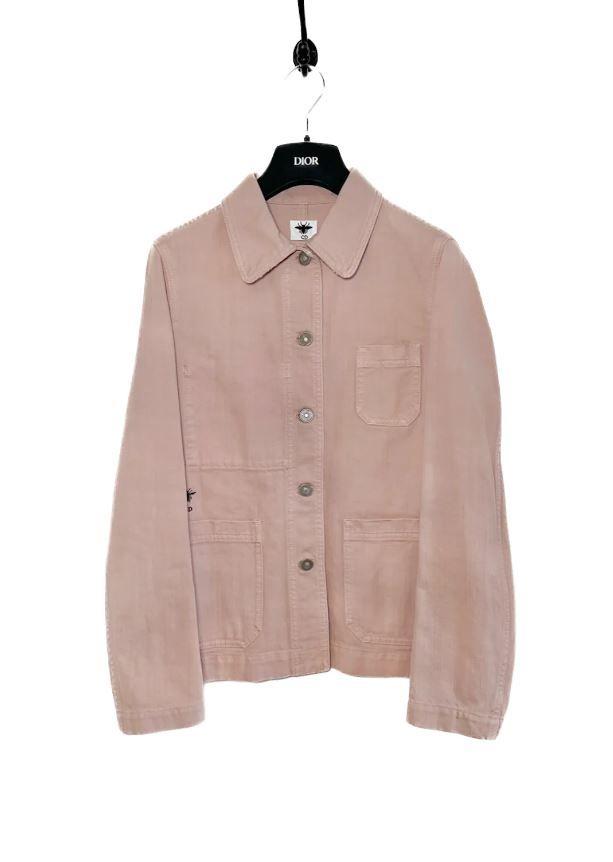 Runway Blush Embroidered Denim Jacket