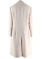 Dolce & Gabbana Cream Double Breasted Longline  Wool Coat