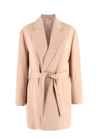 Hermes Rose Pierre De Lune Silk Cady H Wrap Jacket