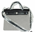 Hermès Ecru Toile / Noir Hunter Herbag Zip 31 Handbag in Quadrille Canvas