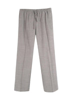 Joseph Grey Tailored Drawstring Waist Wool Trousers