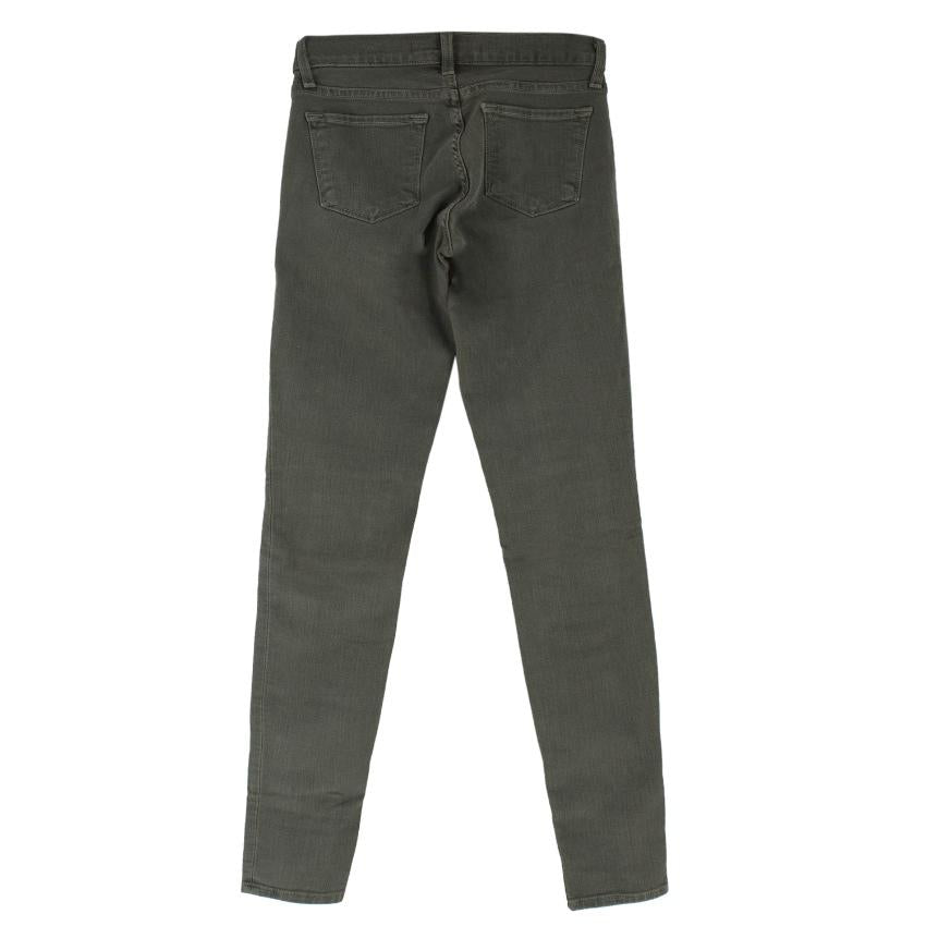 J Brand Khaki Green Roz Moto Skinny Jeans