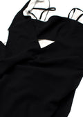 T By Alexander Wang Black Crepe Cut Out Mini Dress