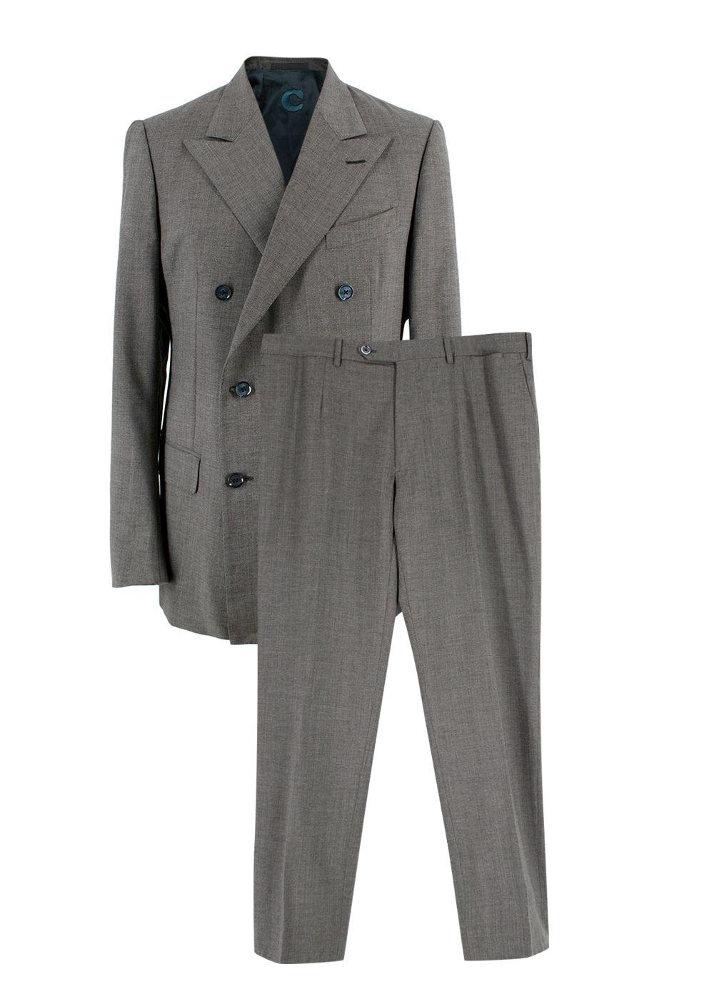 Caruso Grey Double Breasted Suit